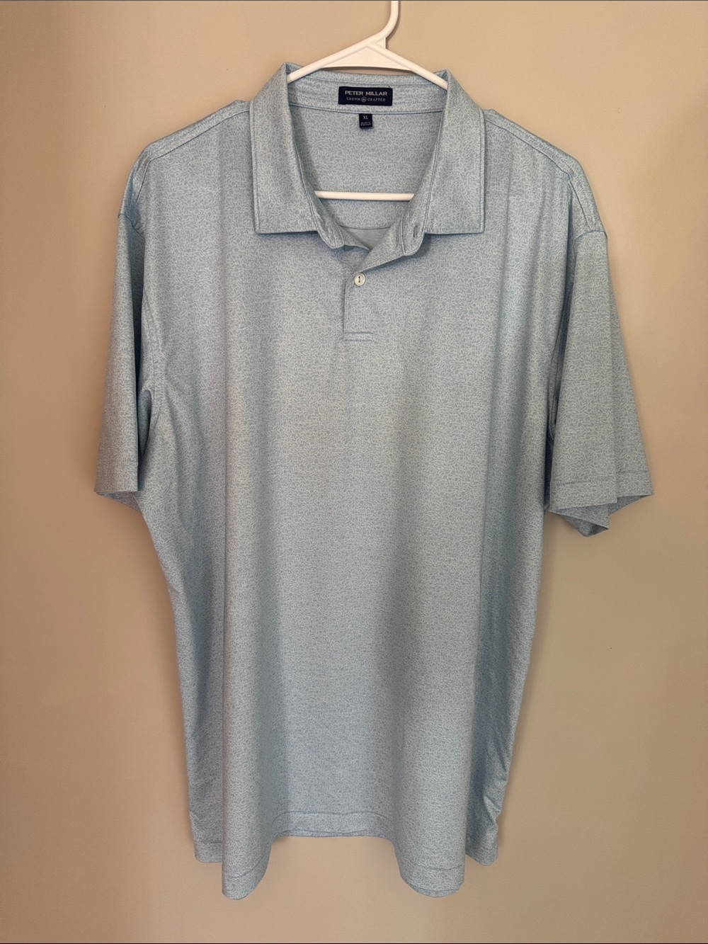 Peter Millar Men's Pale Blue Short-Sleeve Polo